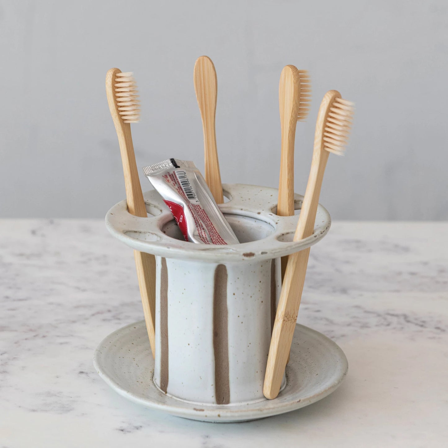 Cutlery and Utensil Drainer Toothbrush Holder Handmade Stoneware