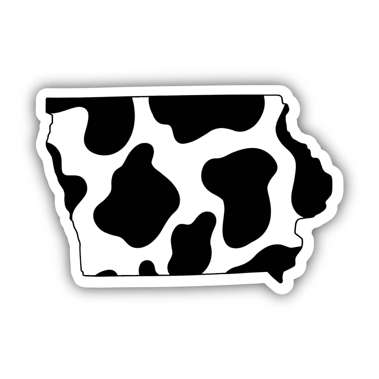 Iowa Cow Pattern Sticker