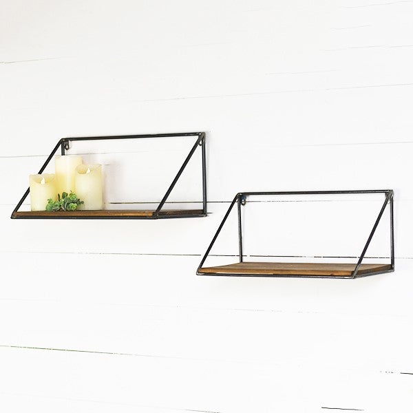 Industrial Wall Shelves, The Feathered Farmhouse