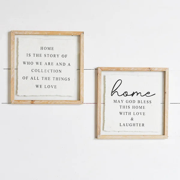 Wood Home Signs, Feathered Farmhouse