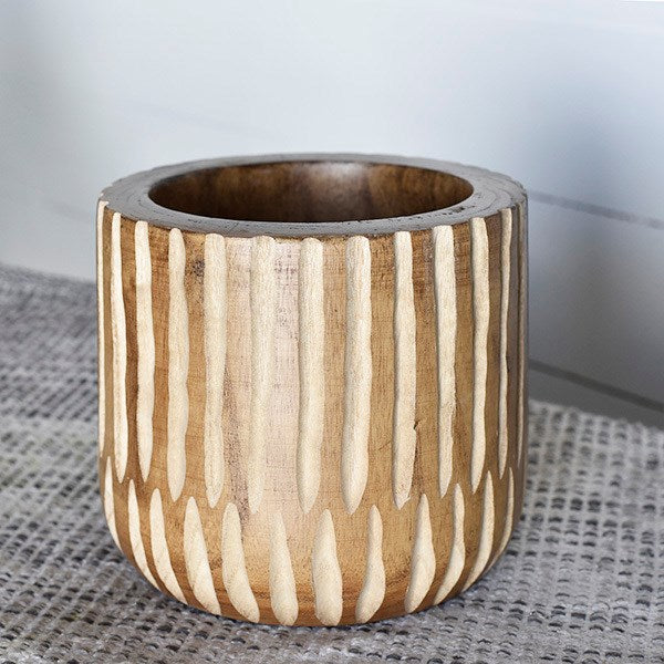 Carved Stripe Planter