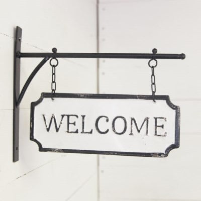 Welcome Hanger, Feathered Farmhouse