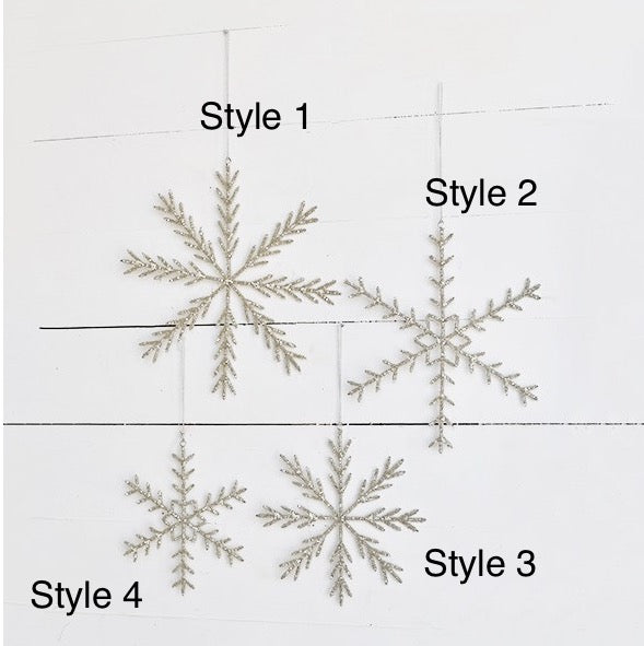Beaded Snowflakes, The Feathered Farmhouse