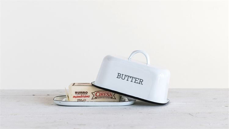 Enameled Butter Dish, The Feathered Farmhouse
