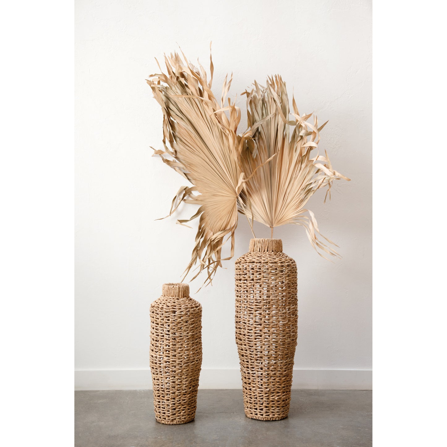 Water Hyacinth + Rattan Vase