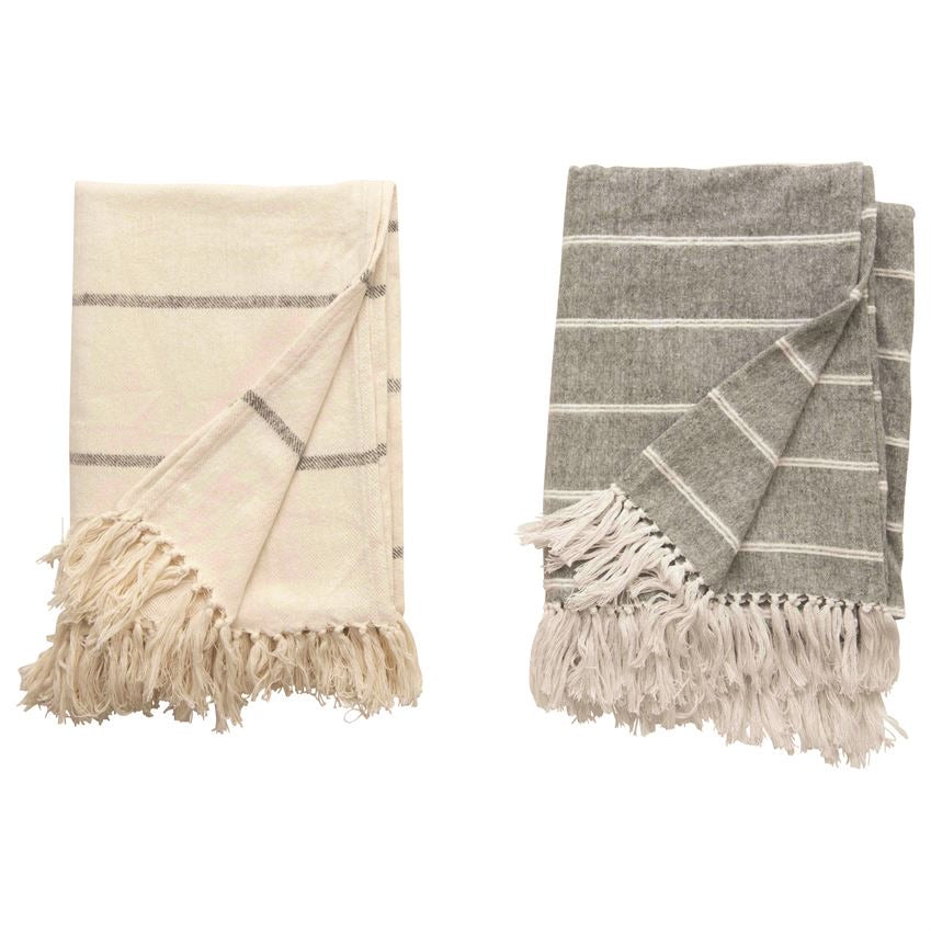 Brushed Cotton Throw, The Feathered Farmhouse