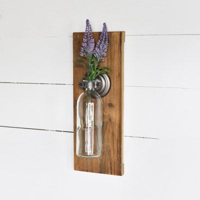 Reclaimed Wood Plank Wall Vase, The Feathered Farmhouse