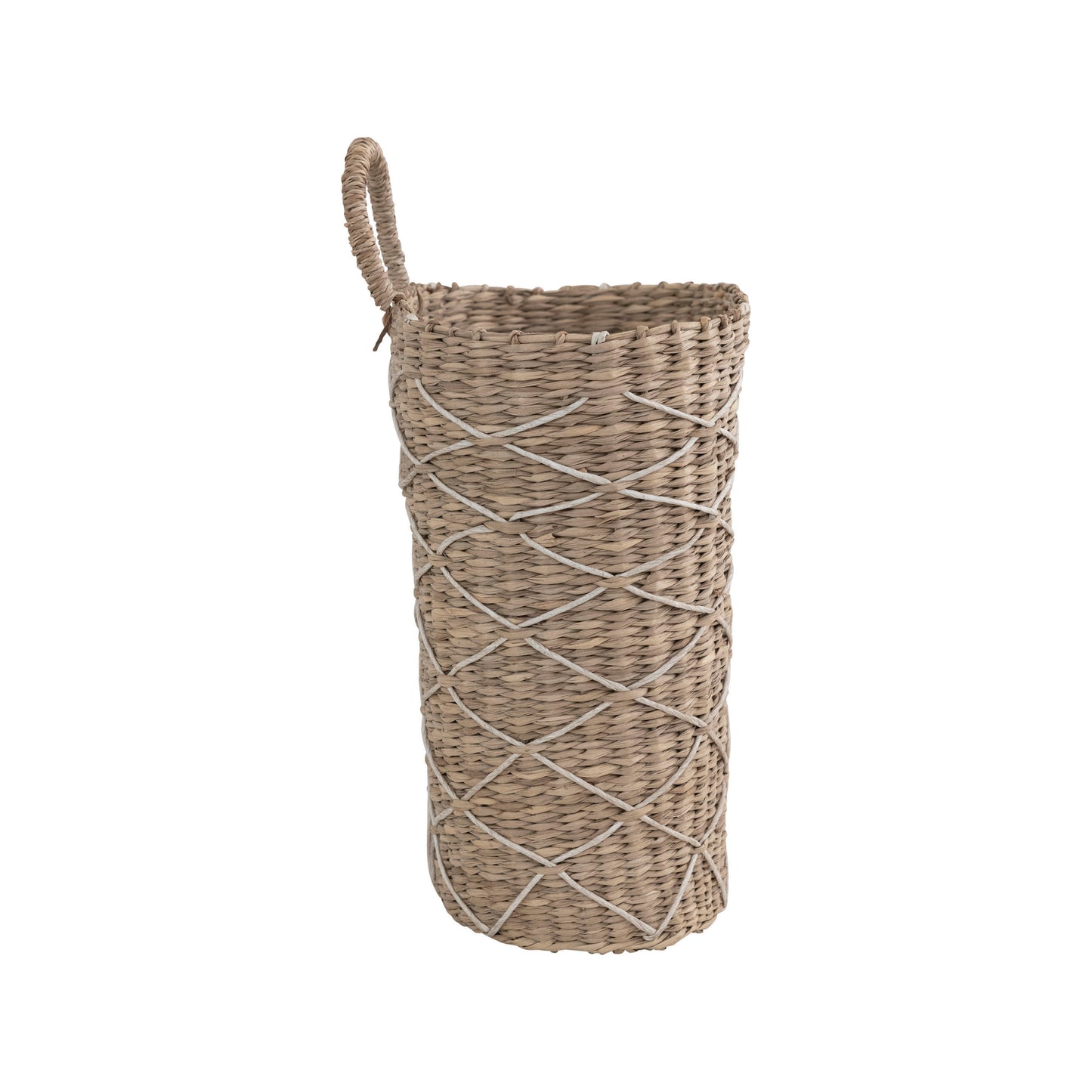 White Accent Seagrass Wall Basket