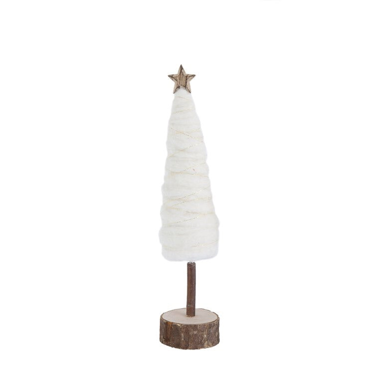 Cream Wood Christmas Tree, The Feathered Farmhouse