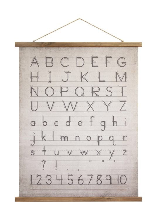 Canvas Alphabet Scroll from The Feathered Farmhouse