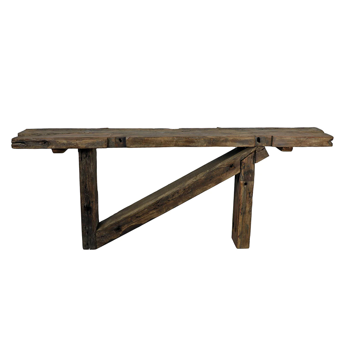 Timber Beam Console Salvaged Beam Console – The Feathered Farmhouse
