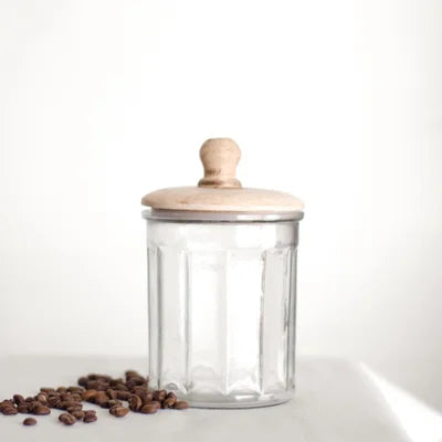Clear Canister Wood Lid