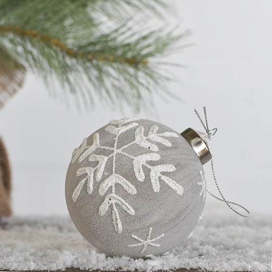 Snowflake Ornament, Feathered Farmhouse