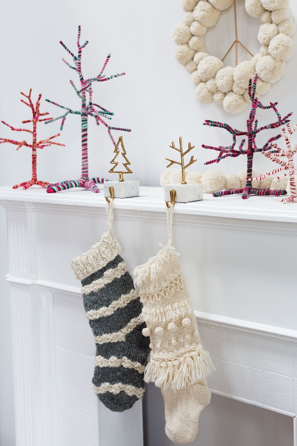 Tree Stocking Holder, Feathered Farmhouse