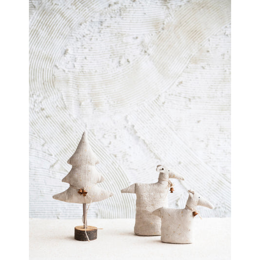 Canvas Tree with Wood Base