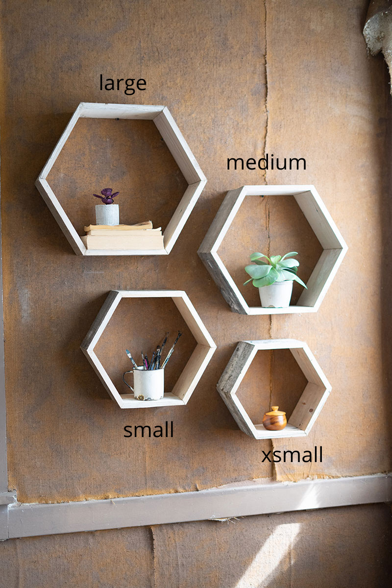 Hexagon Wall Shelves, The Feathered Farmhouse